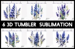 6 3D Larkspurs Flowers Tumbler Sublimation | Paper Quilling Product Image 1