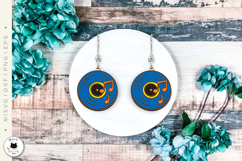 LP Vinyl Record Earrings | Retro Earrings SVG Product Image 2