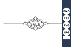 Decorative sale banner frame with ornamental vintage border Product Image 1