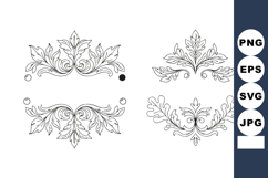 Vintage ornamental floral vector design elements with intric Product Image 1