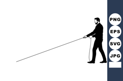 Blind man walking with cane mobility aid vector illustration Product Image 1
