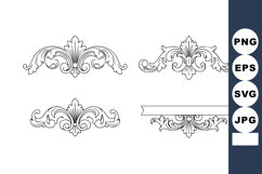 Ornamental vintage floral decorative vector design elements Product Image 1