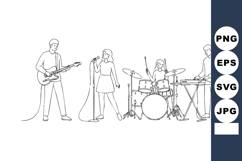 Band performing live with guitar singer drums and keyboard i Product Image 1