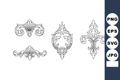 Ornamental vintage floral vector decorative elements for des Product Image 1