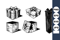 Gift boxes with ribbons and bows in various shapes and sizes Product Image 1