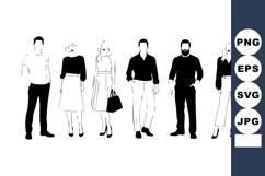 Group of diverse people standing in casual modern clothing v Product Image 1