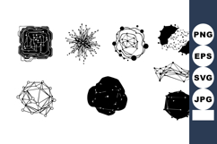 Abstract molecular structures and particle clusters vector i Product Image 1