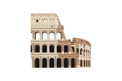 Colosseum Rome ancient amphitheater landmark vector illustra Product Image 1