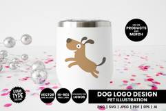 Dog clipart on a mug or tumbler