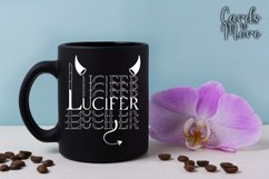 Lucifer T-shirt design decal, Stack text SVG, Product Image 12