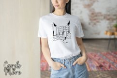 Lucifer T-shirt design decal, Stack text SVG, Product Image 2