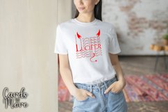 Lucifer T-shirt design decal, Stack text SVG, Product Image 1