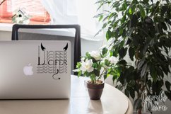 Lucifer T-shirt design decal, Stack text SVG, Product Image 4