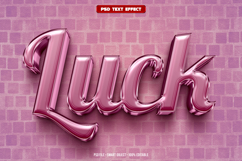 Luck 3D editable text effect Product Image 1