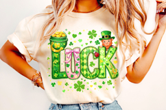 Luck St Patrick's Day PNG, Lucky Day PNG, Irish PNG, Clover Product Image 4