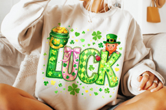 Luck St Patrick's Day PNG, Lucky Day PNG, Irish PNG, Clover Product Image 5