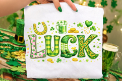 Luck St Patrick's Day PNG, Lucky Day PNG, Irish PNG, Clover Product Image 2