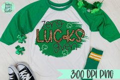 Zero Lucks Given | A St. Patrick&#039;s Day PNG Product Image 1