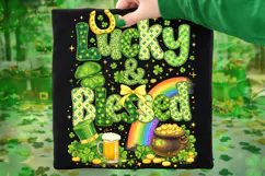 Lucky And Blessed PNG, St Patrick's Day PNG, Irish PNG, Luck Product Image 7