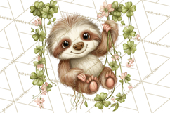 Lucky Animals Clipart PNG, Shamrock Pets Printable Product Image 3