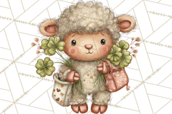 Lucky Animals Clipart PNG, Shamrock Pets Printable Product Image 4