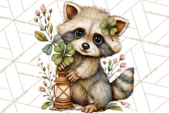 Lucky Animals Clipart PNG, Shamrock Pets Printable Product Image 4