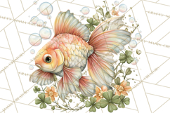 Lucky Animals Clipart PNG, Shamrock Pets Printable Product Image 3