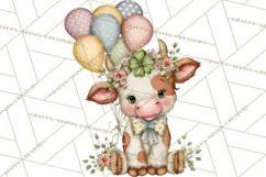 Lucky Animals Clipart PNG, Shamrock Pets Printable Product Image 3