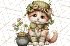 Lucky Animals Clipart PNG, Shamrock Pets Printable Product Image 4