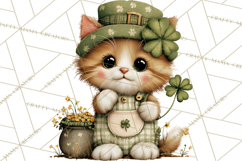 Lucky Animals Clipart PNG, Shamrock Pets Printable Product Image 2