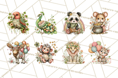 Lucky Animals Clipart PNG, Shamrock Pets Printable Product Image 4