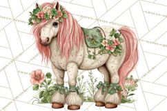Lucky Animals Clipart PNG, Shamrock Pets Printable Product Image 2