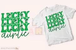 Lucky Auntie, Aunt St Patrick's Day SVG T-shirt Design Product Image 2