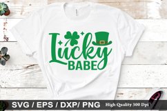 Lucky Babe SVG - St. Patrick&#039;s Day Design Product Image 1
