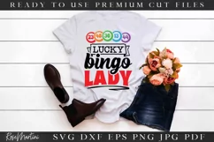 Lucky Bingo Lady SVG Cut File | Funny Bingo SVG File Product Image 2