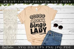 Lucky Bingo Lady SVG Cut File | Funny Bingo SVG File Product Image 3