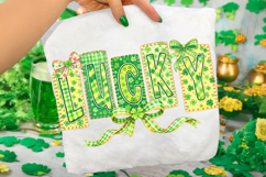 Lucky St Patrick's Day PNG, Lucky Day PNG, Coquette Bow PNG Product Image 3