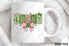 Lucky Bow Shamrock St Patrick PNG Product Image 3