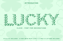 Lucky Clove - St. Patrick's Day Decorative Shamrock Font Product Image 1