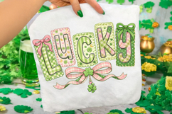 Lucky St Patrick's Day PNG, Lucky Day PNG, Coquette Bow PNG Product Image 3