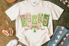 Lucky St Patrick's Day PNG, Lucky Day PNG, Coquette Bow PNG Product Image 6