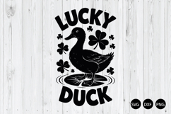 Lucky Duck SVG, Duck St Patrick's Day SVG, Irish Duck SVG Product Image 1