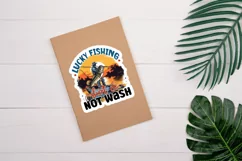Lucky fishing shirt Stickers PNG Product Image 4