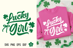 This St Patricks day Lucky Girl Svg Png is great for creating wonderful T-shirts, hoodies, tote bags, mugs, tumblers, decorations, stickers
