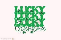 Lucky Grandma SVG St Patrick's SVG T-shirt Design Product Image 1