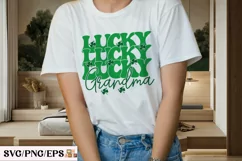 Lucky Grandma SVG St Patrick's SVG T-shirt Design Product Image 3