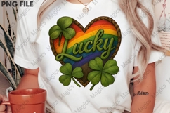 Lucky Heart With Leopard Png Sublimation Product Image 2