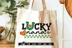 Lucky Nana SVG and PNG | St Patrick's Day SVG tshirt design Product Image 1