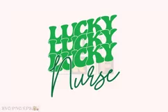 Lucky Nurse, Nurse St Patrick's Day SVG T-shirt Design Product Image 1