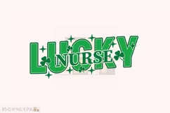 Lucky Nurse, Nurse St Patrick's Day SVG T-shirt Design Product Image 1
